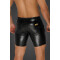 NOIR HANDMADE Wetlook-Shorts mit Schlangenleder-Optik