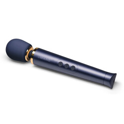 LE WAND Bodywand Massager Petite USB aufladbar Blau-Gold