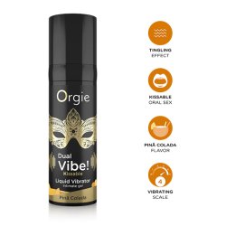 ORGIE Dual Vibe Pinã Colada Kissable Liquide Vibrator 15 ml