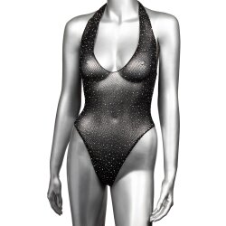 CALEXOTICS Radiance Deep V Bodysuit +Size Schwarz