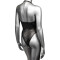 CALEXOTICS Radiance Deep V Bodysuit +Size Schwarz