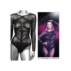 CALEXOTICS Radiance Long Sleeve Bodysuit One Size Schwarz