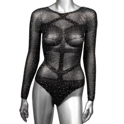 CALEXOTICS Radiance Long Sleeve Bodysuit +Size Schwarz