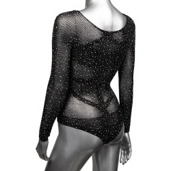 CALEXOTICS Radiance Long Sleeve Bodysuit +Size Schwarz