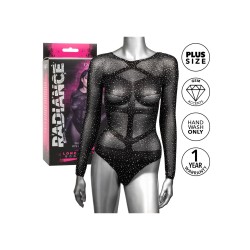 CALEXOTICS Radiance Long Sleeve Bodysuit +Size Schwarz