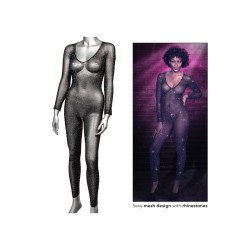 CALEXOTICS Radiance Crotchless Bodystocking One Size Schwarz