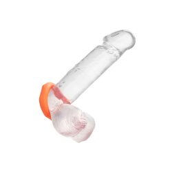 CALEXOTICS Alpha Sexagon Penisring aus Fl&uuml;ssigsilikon Orange