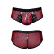 REGNES FETISH PLANET Zipper Shorts mit Animal-Print Schwarz/Rot