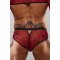 REGNES FETISH PLANET Brazilian Brief mit Animal-Print Schwarz/Rot