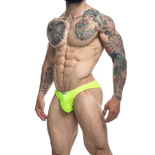 JUSTIN &amp; SIMON Klassik Bikini aus Spandex Neon Gelb