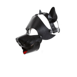 KIOTOS Puppy Maske aus Kunstleder Schwarz