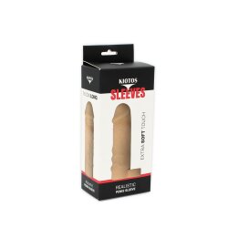 KIOTOS Penis Sleeve Realistisch Extra-weich 16,5 cm Beige