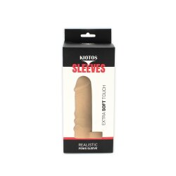 KIOTOS Penis Sleeve Realistisch Extra-weich 16,5 cm Beige
