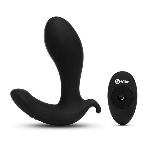 B-VIBE Expand Plug Prostata Massager mit Vibration &amp; ausdehneder Spitze Schwarz