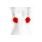 BOUND Einstellbare Brustwarzenklemmen mit Pl&uuml;schbausch Rot
