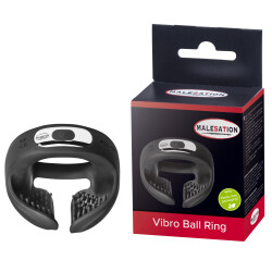 MALESATION Vibro Ball Ring aus Silikon Schwarz