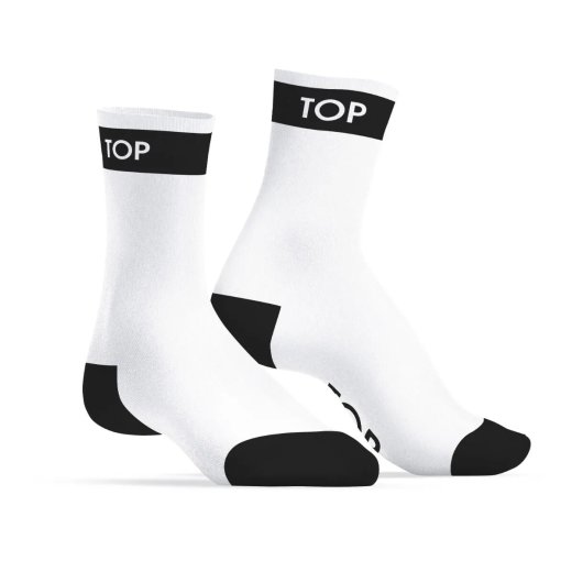 SNEAKXX Fetish Sport Socken TOP Weiss/Schwarz One Size