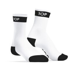 SNEAKXX Fetish Sport Socken TOP Weiss/Schwarz One Size