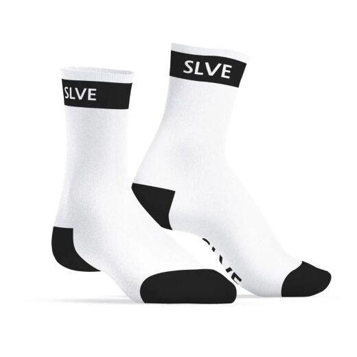SNEAKXX Fetish Sport Socken SLVE Weiss/Schwarz One Size