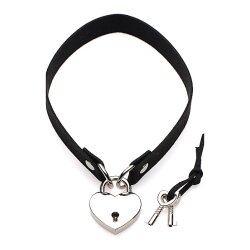 MASTER SERIES Lock-It Heart Halsband mit Herzschloss und...