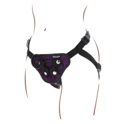 TOY JOY GET REAL Strap-On Lace Harness Schwarz/Violett