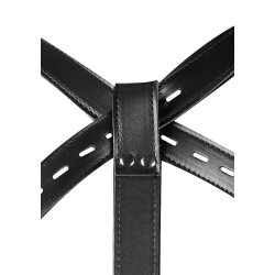 OUCH Body Harness mit Oberschenkel- und Handfesseln S-XL