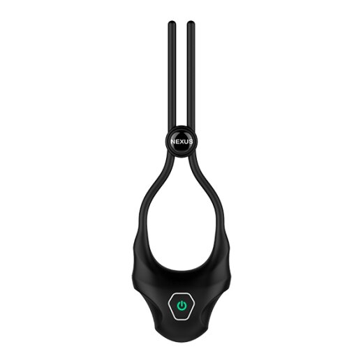 NEXUS Forge Einstellbarer Penisring mit Vibration aus Silikon Schwarz