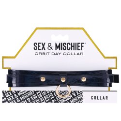 SPORTSHEETS Sex &amp; Mischief Orbit Day Halsband aus Kunstleder Schwarz
