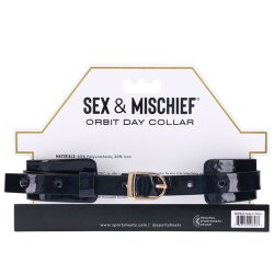 SPORTSHEETS Sex &amp; Mischief Orbit Day Halsband aus Kunstleder Schwarz