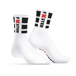 SNEAKXX Fetish Sport Socken FXSTER Weiss/Schwarz One Size
