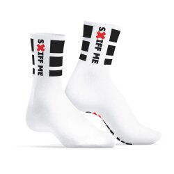 SNEAKXX Fetish Sport Socken SXNIFF ME Weiss/Schwarz One Size