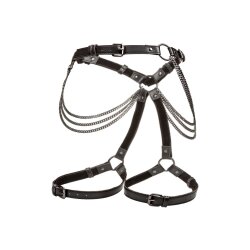 CALEXOTICS EUPHORIA Multi-Chain-Thigh-Harness aus Metall &amp; Kunstleder Schwarz