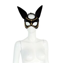 XXDREAMTOYS Leder Maske &quot;Couture&quot; Schwarz