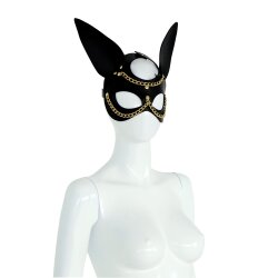 XXDREAMTOYS Leder Maske &quot;Couture&quot; Schwarz