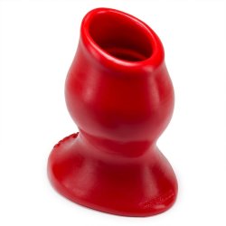 OXBALLS Pighole 3 Hollow Anal-Plug aus Silikon Rot Large