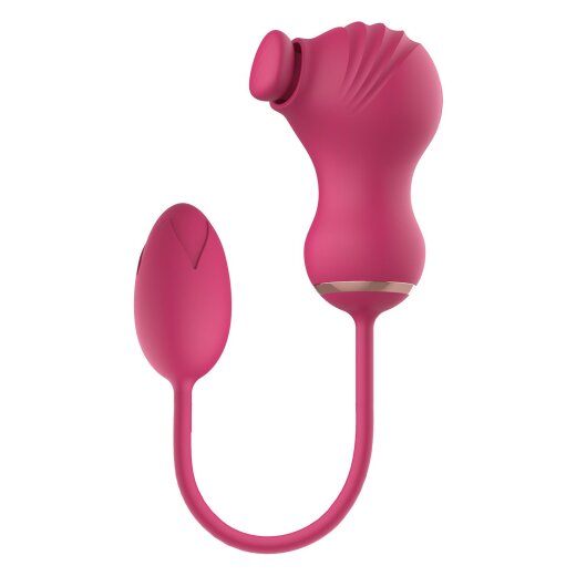 DREAM TOYS Essentials Flexible Dual Stimulator &amp; Vibrating Egg Pink