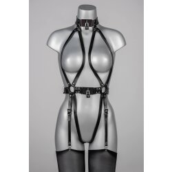 VOYEUR X Body Lock aus Leder Schwarz/Silber One Size