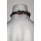 VOYEUR X Halsband Fringe aus Leder Schwarz/Silber One Size