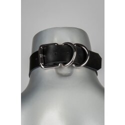 VOYEUR X Halsband Submissive aus Leder Schwarz One Size