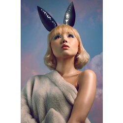 VOYEUR X Bunny-Ohren Lilly aus Leder Schwarz One Size