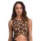 VOYEUR X Harness Submissive aus Leder Schwarz/Silbern One Size