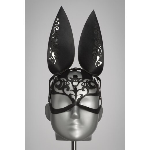 VOYEUR X Bunny Maske Lilly aus Leder Schwarz One Size