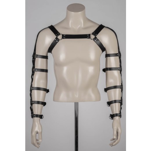 VOYEUR X Harness Hero aus Leder Schwarz/Schwarz One Size