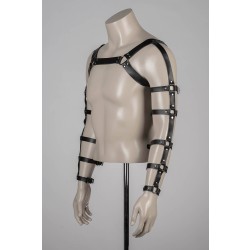 VOYEUR X Harness Hero aus Leder Schwarz/Schwarz One Size