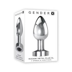 GENDER X Rockin Anal-Plug mit Vibration aus Aluminium XL