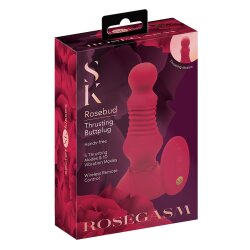 SECRET KISSES Rosegasm Thrusting Rosebud Butt Plug mit Ferbedienung Rot