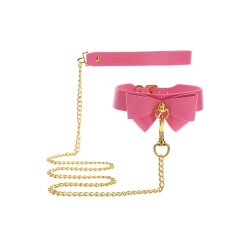 TABOOM Malibu Collection Halsband mit Leine Pink &amp; Gold
