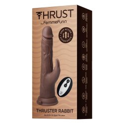 FEMMEFUNN Dildo Thruster Rabbit mit Vibration &amp; Stossbewegung Braun