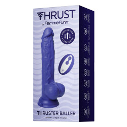 FEMMEFUNN Dildo Thruster Baller mit Vibration &amp; Stossbewegung Violett
