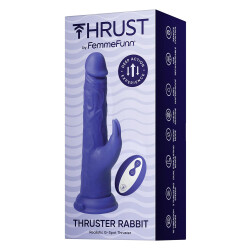 FEMMEFUNN Dildo Thruster Rabbit mit Vibration &amp; Stossbewegung Violett